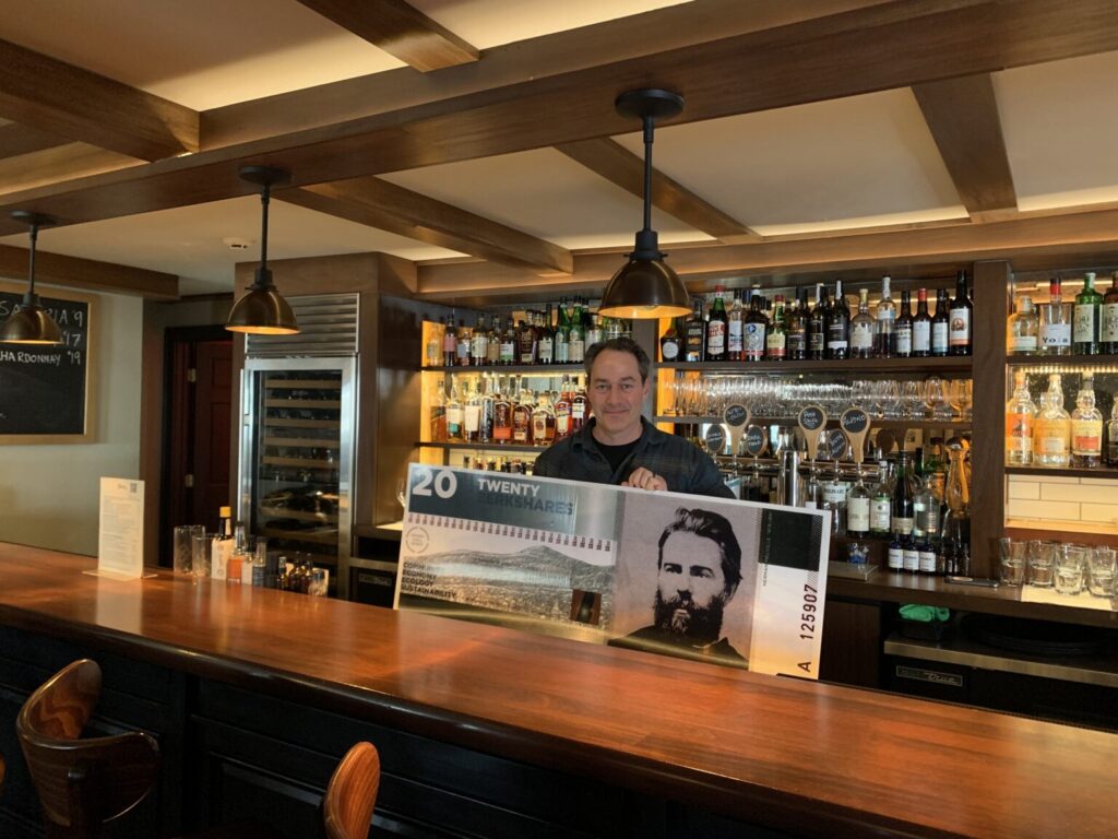 Photo: Whitney Asher at the bar at Brava. Photograph courtesy of BerkShares